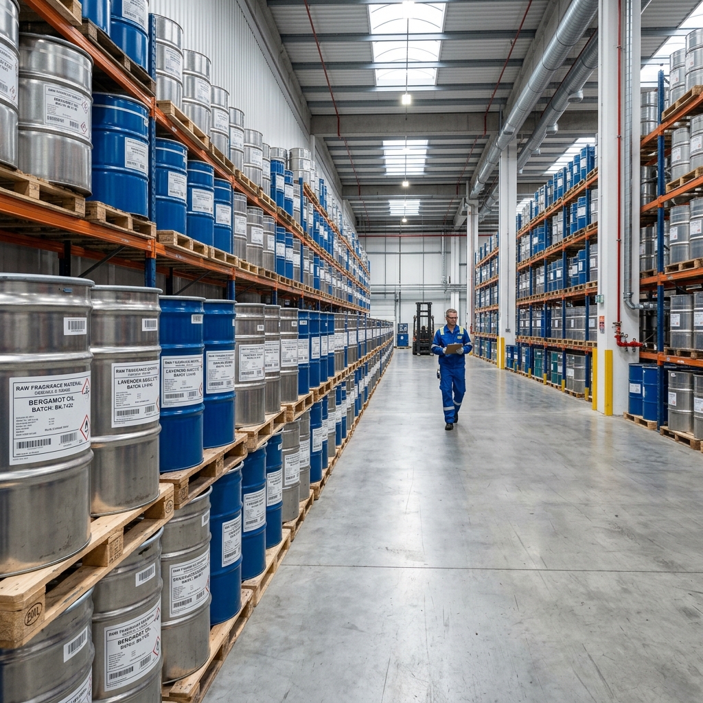 Bulk perfume drums and aluminum containers for wholesale distribution