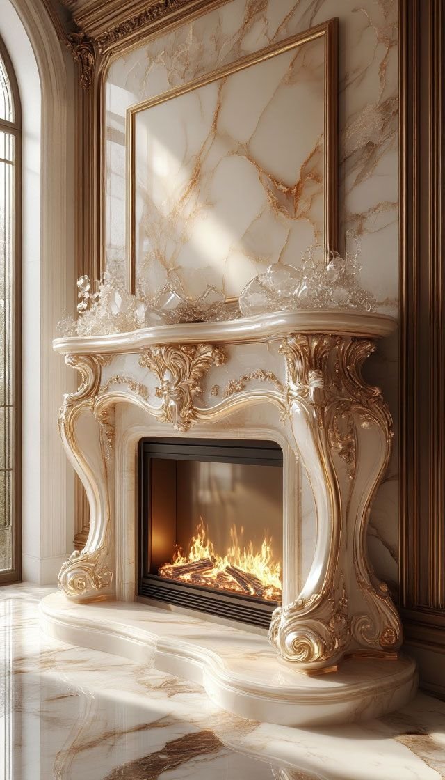 Marble Fireplaces design FRP036