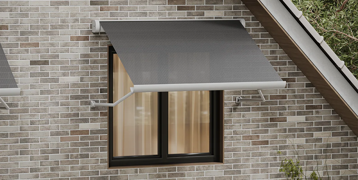 Win awning in perspective view, part of the awning systems beside the zip range